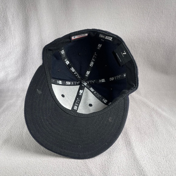 Boston Red Sox Hat Mens Fitted 7 Blue New Era Baseball‎ Cap MLB Embroidered - Picture 7 of 13